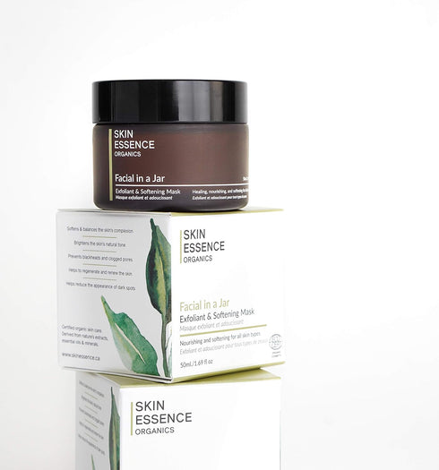 Skin Essence Organics Facial in a Jar, Exfoliant & Softening Mask, 50ml