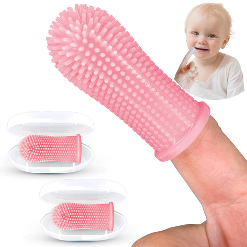 Itsy Bitsy People Itsy Bitsy Baby Toothbrush, Pediatrician Recommended, 360 Degree Bristle Silicone Baby Toothbrush