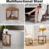 Dozesheep Acacia Wood Shower Stool for Shaving Legs, Shower Foot Rest with Storage Shelf for Inside Small Shower
