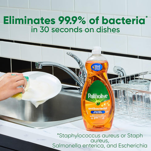 Palmolive Ultra Antibacterial Liquid Dish Soap, Plant Based, 20 Ounce, 9 Pack