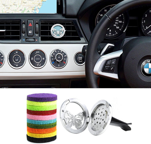 Car Diffuser Vent Clip 30mm Aromatherapy Essential Oil Air Fresheners for Women - Birthday Gifts (Butterfly)