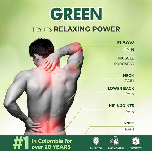 Ross D’Elen Green Menthol Relief and Recovery Roll-On for Pain Relief