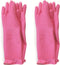 2 Pairs Reusable Waterproof Household Dishwashing Non-Slip Cleaning Latex Rubber Kitchen Gloves (Pink, XX-Large)