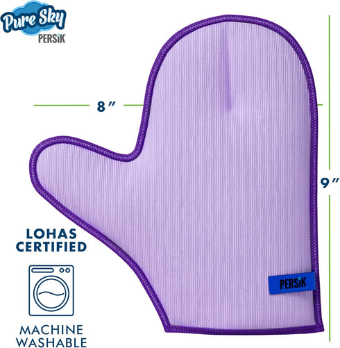 Pure-Sky Glass Cleaning Cloth Glove - JUST ADD Water No Detergents Needed Streak Free Magic Ultra Microfiber Window