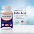 Vitamatic Folic Acid 1000 mcg (1 mg) - Vegetarian Tablets, 1667 mcg DFE, Vitamin B9 (240 Count)