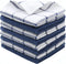Cotton Grid Dish Cloths, Terry Cleaning Rags, 12 x 12 Inches, 8pc/Set, Blue Multi