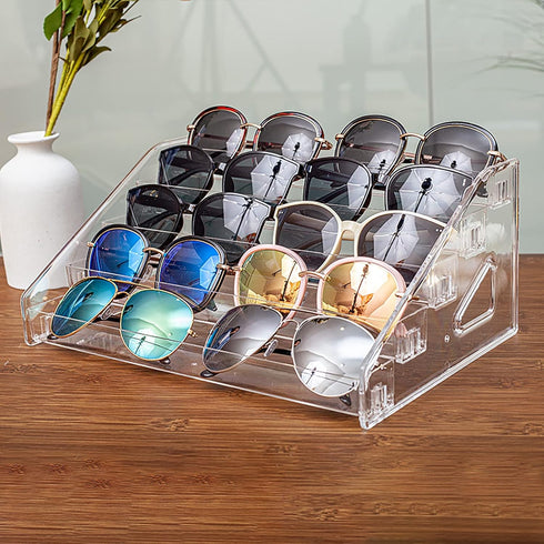 Nail Polish Organizer Sunglass Organizer - 5 Layers Nail Polish Holder Sunglass Holder - Acrylic Nail Polish Stand Sunglass Display Stand - Nail Polish Rack Sunglass Display Rack - Clear