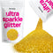 Hemway Premium Ultra Sparkle Glitter, Gold Microfine Metallic Flake for Arts Crafts, 100g