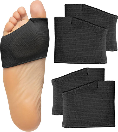 ZenToes Metatarsal Pads for Men and Women, Ball of Foot Pain Relief Cushions with Gel Inserts - Small, Black