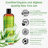 Seven Minerals Organic Aloe Vera Gel, 12oz, 100% Pure, Vegan, Unscented, for Face, Skin, Hair