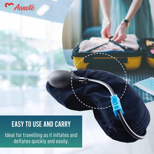Inflatable Cervical Traction Cushion Device - Neck Pain Relief at Home, Decompression Pillow for Pinched Nerve