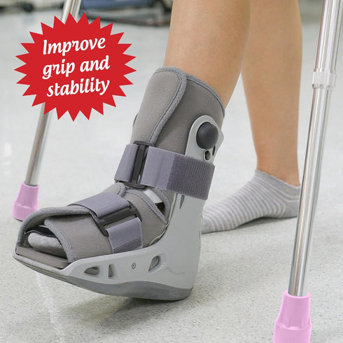 Top Glides Crutch Comfort: Steel-Reinforced 7/8" Crutch Tips - 1 Pair