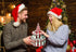 XiaosRen 1PCS 24 Cardboard Red Christmas Money Holder with Holes, Cash Holder for Placing Money Gifts Xmas Holiday