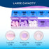 Apex 7-Day Mediplanner Pill Organizer, Weekly, 4 Times A Day, Color-Coded, Easy-Open, See-Through Lids