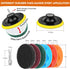 Drill Brush Attachments 20 PCS Scrub Pads & Sponge Power Scrubber Brush with Extend Long Rod for All Purpose Cleaning