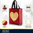 Nush Nush Red Gift Bags with Handles, 12 Pack Medium Reusable Goodie Bags for Party Favors, Birthday, Christmas, and