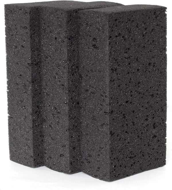 Big Sponge - Made in Europe, 3 Pack Black, Extra Large Odorless Commercial Sponge for All Purpose Cleaning