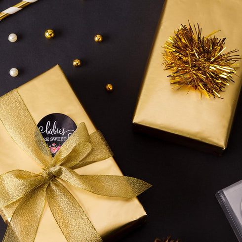 RUSPEPA Golden Metallic Wrapping Paper - Solid Color Matte Paper for Wedding, Christmas, Baby Shower (17.5" x 32.8')