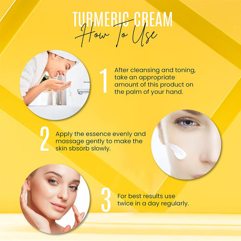 Turmeric Face Cream with 30% Vitamin C, Glow Boosting Moisturizer for All Skin Types, 1.7 FL OZ