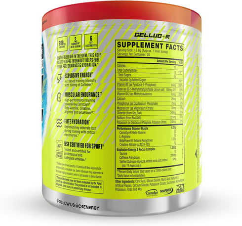 Cellucor C4 Sport Pre Workout Powder: NSF Certified for Sport, 200mg Caffeine, Creatine, Beta-Alanine, Hawaiian Punch,
