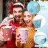 Pascliyna 100 Set 12oz, 5 Christmas Coffee Paper Cups with Lids Bulk Disposable Colorful Party Cups, Styles Xmas