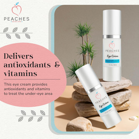 Under Eye Cream (1 oz) - Dark Circle Eye Cream with Peptides, Co-Q10, Squalene, Vitamins, Vegan for Puffiness and Bags