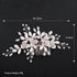 Sliver Flower Hair Comb with 2 Clear Crystal Hair Pins and Sticks, Wedding & Bridal Hair Accessories for Bridesmaids.