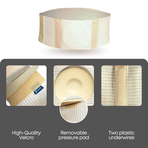 Hernia Belts for Men & Women, Reliable Support Abdominal Binder for Recovery, Comfortable Fit, XL