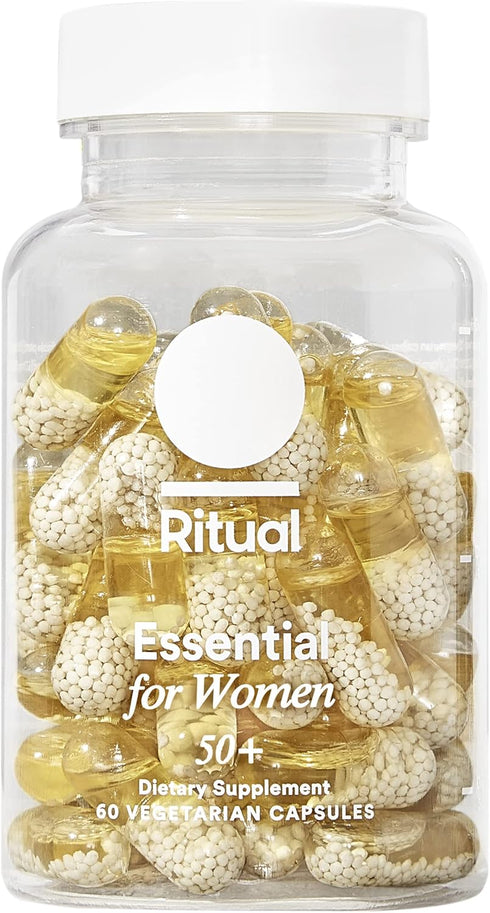 Ritual Multivitamin for Women 50+, Menopause Supplements with Vitamin D3, K2, Magnesium, Omega-3 DHA, 60 Vegan Capsules
