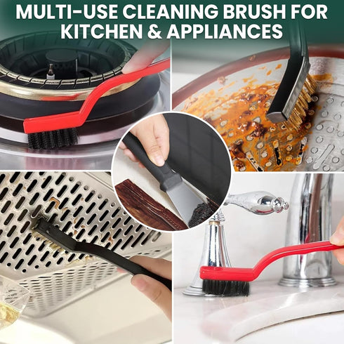 Solvra 14 Set Pcs Crevice Cleaning Brush Hard Bristle Cleaning Tools for Grout, Tile Floors, Gaps & Narrow Spaces