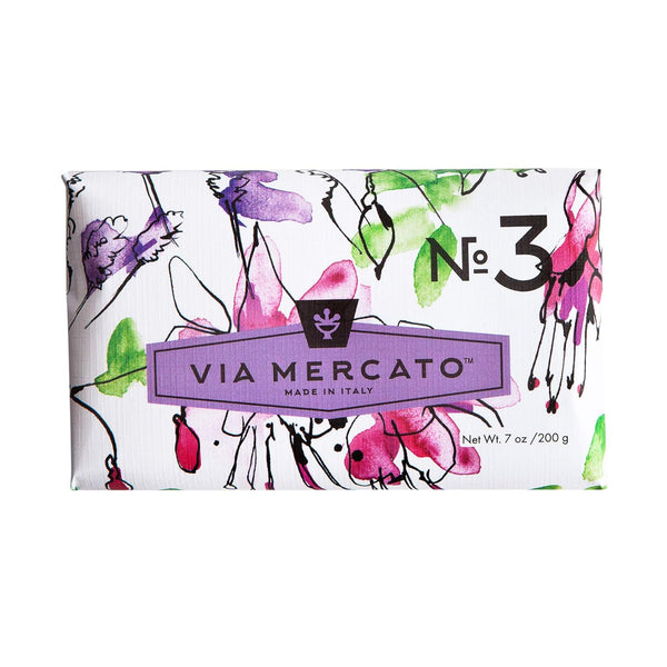No. 3 Italian Soap Bar (200 g) - Pepe Rose, Lavender & Vanilla Bean