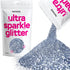 Hemway Premium Ultra Sparkle Glitter, Multi Purpose Metallic Flake for Arts Crafts, Azure Blue, 100g / 3.5oz