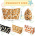 Photect 3 Pcs Floral Makeup Bag, Corduroy Small Pouch, Canvas Cosmetic Mini Toiletry Zipper Bags