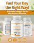 1 Body Vitamin B Complex, High Potency Methylated B12 & 5-MTHF Folate for Energy & Brain Support, 60 Capsules