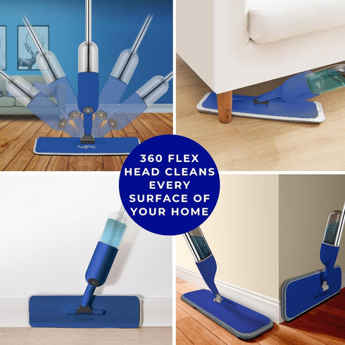 True & Tidy Multi-Surface Spray Mop with Refillable Water Bottle, Use Any Cleaning Solution Easy to Fill and Refill