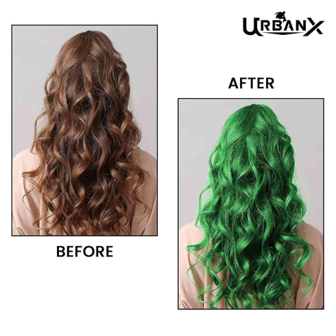 UrbanX Washable Hair Coloring Wax - Unisex Color Dye Styling Cream, Temporary Pomade for Party Cosplay (Green)