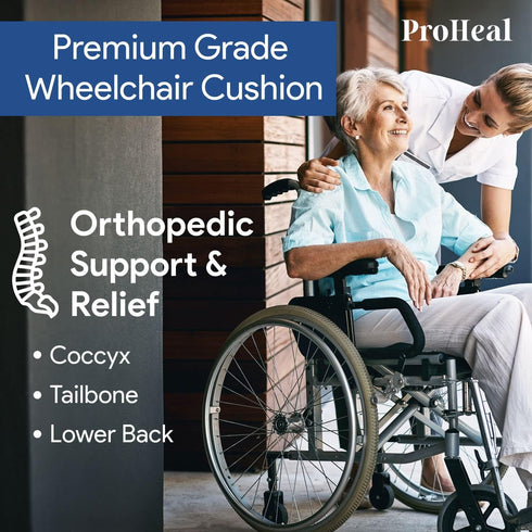 24" 18" 4" Foam Seat and Wheelchair Cushion x x - Comfort and Pressure Relief Seat Cushion for Office Chair - Prevents