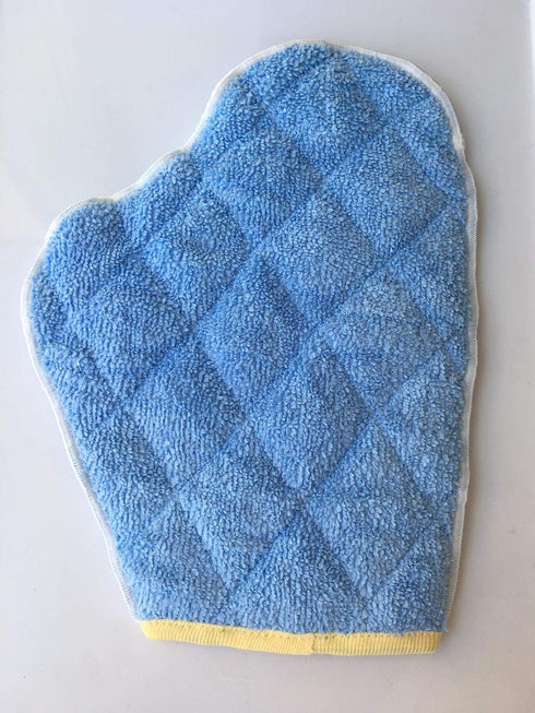 Soft Microfiber Dust Mitt, Comfortable Reusable Cleaning Cloth Glove for Living Room, Bathroom, and Kitchen | Blue