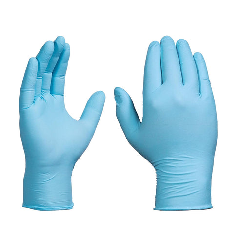 GLOVEWORKS Blue Disposable Nitrile Industrial Gloves, Medium, Box of 100