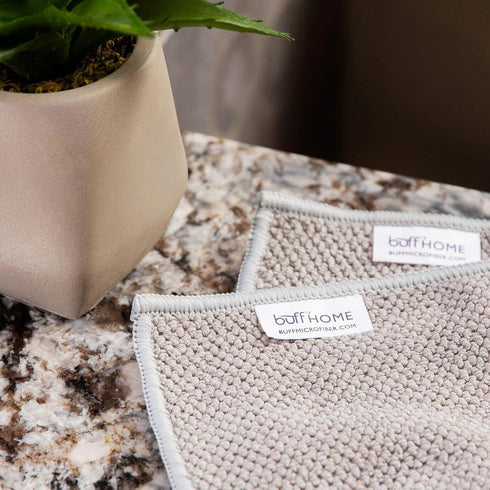 Microfiber Dish Cloths | Scrubs & Cleans Dishes, Sinks, Counters | 4 Pack (Size 10" x 10")