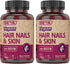 DEVA Vegan Vitamins Hair, Nails & Skin Supplement, 500 mcg Biotin, 90 Tablets (Pack of 2)