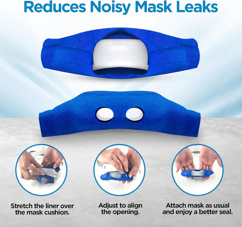 Pack 4 resplabs CPAP Mask Liners Compatible with Nasal Pillow CPAP Masks of Reusable Washable Liners Soft Comfort Pads