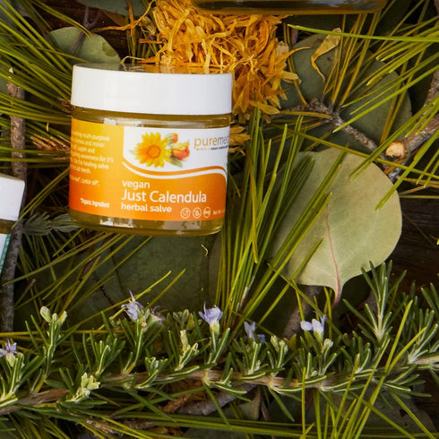 Puremedy Just Calendula Herbal Salve for Dry Skin & Irritations - Natural Organic Ointment (1 Ounce)