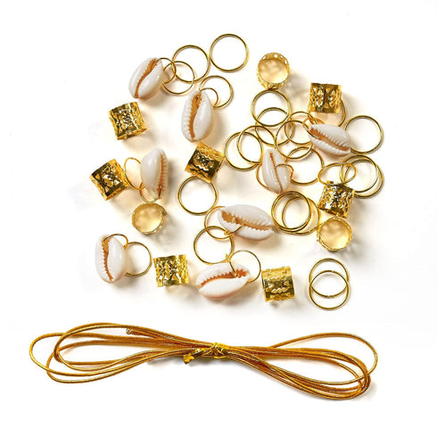 RED by KISS Hair Jewelry for Women, Complete DIY Kit of Hair Charms Beads Cuffs for Decoration