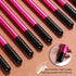 BS-MALL Makeup Brushes - 16 Pcs Purple Short Handle Travel Set with 1 Triangle Puff (HotPink)