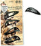 Tactical Hair Clips 4 Pack - Black Multitool Snap Barrettes with Laser Engraved Design