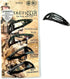 Tactical Hair Clips 4 Pack - Black Multitool Snap Barrettes with Laser Engraved Design