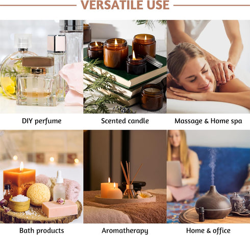 Folkulture Essential Oils for Diffuser - Set of 6 for Candle & Soap Making, Summer Fragrance