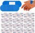 Sinbana 200pcs Blue Metal Detectable Waterproof Adhesive Bandages, High-Visibility & Latex-Free Food Service