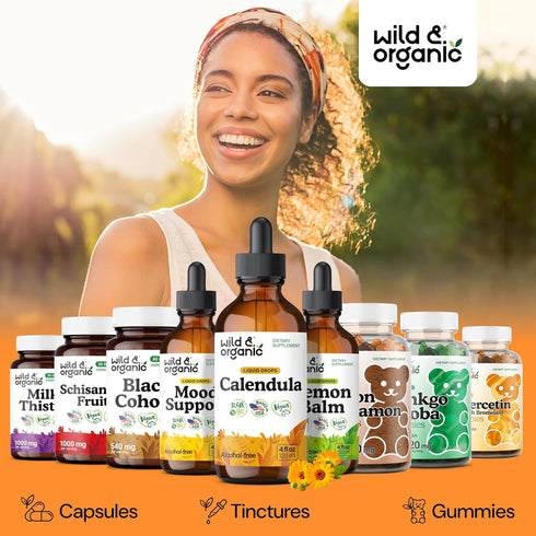 Immune 4 oz Wild & Organic Calendula Flowers Supplement - & Antioxidant Support - Add to Tea Extract Drops - Calendula